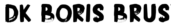 DK Boris Brush font preview
